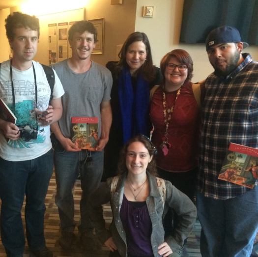 Centenary College ENG 2015: Poetry Workshop (with Professor Emilia Phillips) students with Mary Szybist after her reading at Princeton, October 14, 2015